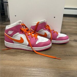 Kids Pink and Orange Sneakers